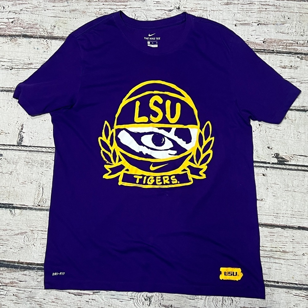 Louisiana State University LSU College The Nike Tee Purple Mens Crewneck Tshirt